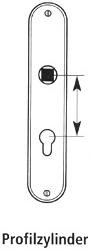 Profilzylinder Langschild