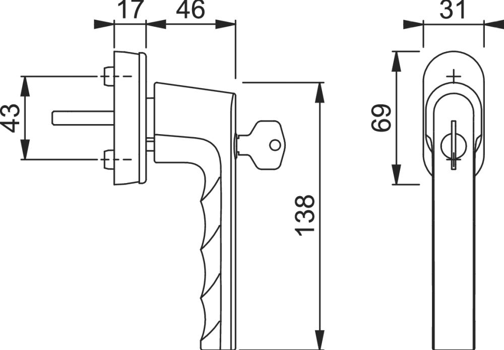 Oval Bar Abstand Halterung 15x30mm, Chrom - Furnica